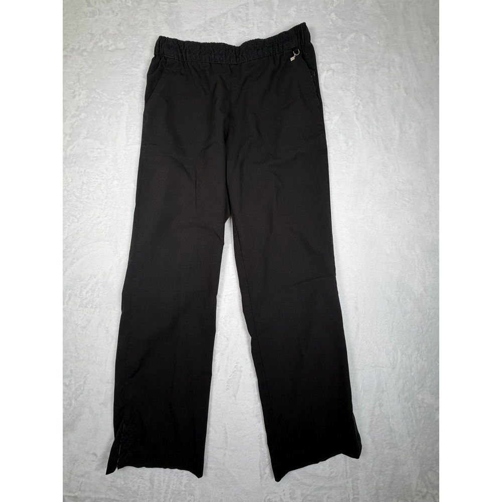 Vera Bradley Womens Black Straight Leg Elastic Waist Lounge Pants Size Medium